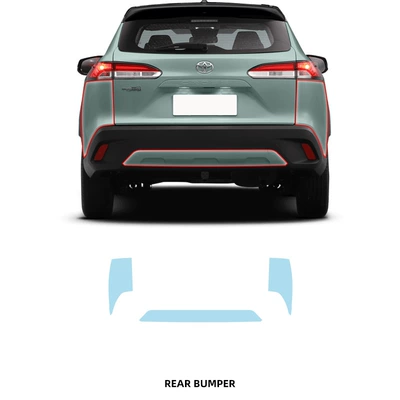 Toyota Corolla Special Transparent Film Car paint protective film - rear-bumper-tpu-film-imported-tpu-film-specially-cut-for-special-vehicles