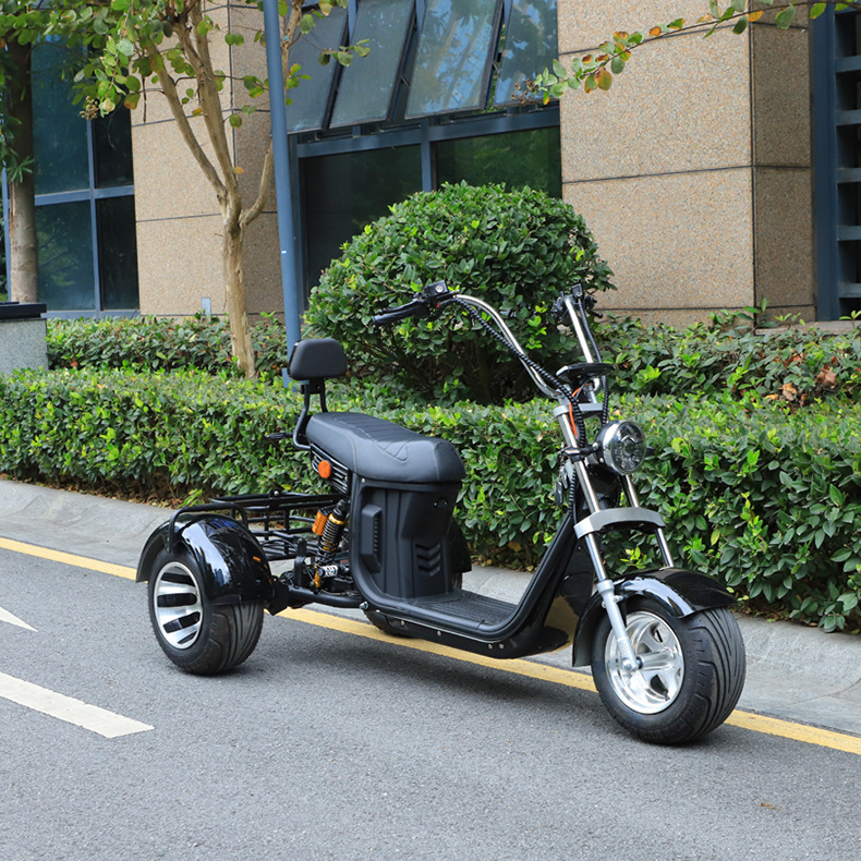 New Harley tricycle large wide tire electric car battery motorcycle scooter lithium battery scooter