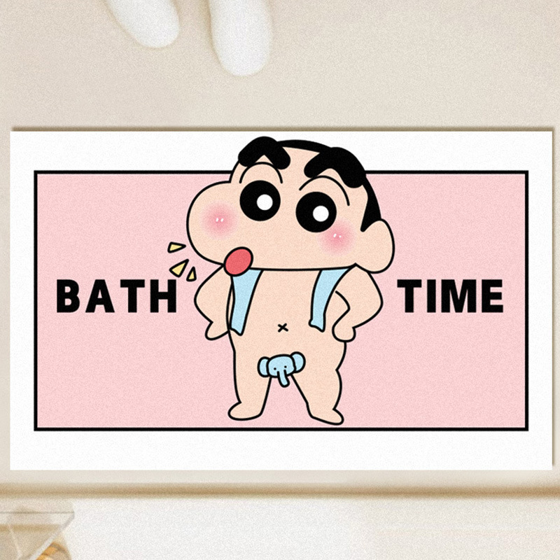 クレヨンしんちゃん珪藻泥フロアマット家庭用吸水速乾浴室フロアマットトイレドア滑り止めマットドロップシッピング|undefined