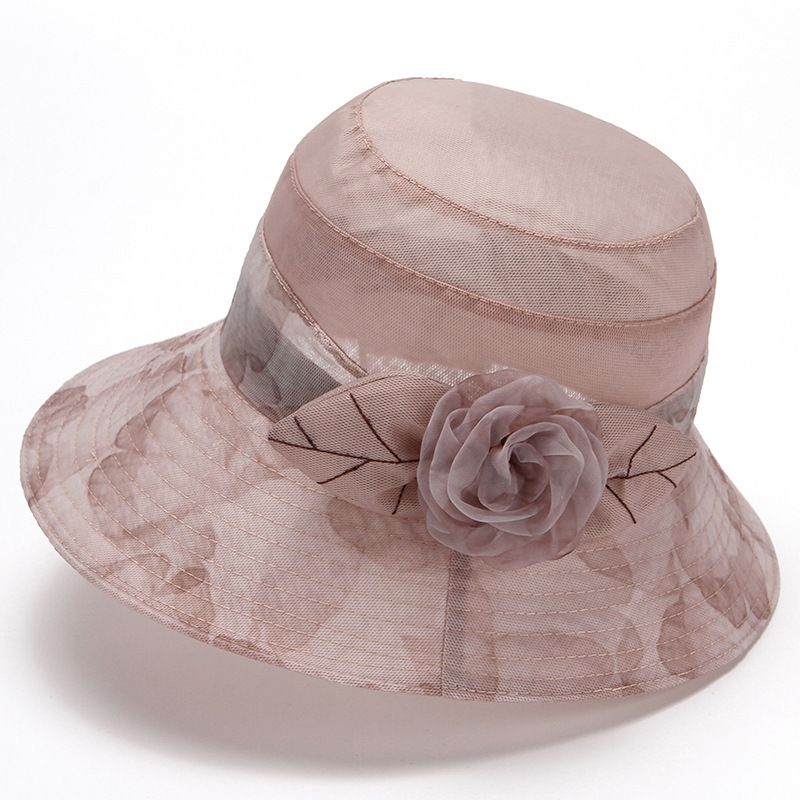 Hat Women's Summer Mother's Sun Hat Western Style Middle-aged and Elderly Sunscreen Big Rim Sun Hat for Elderly and Grandma Fisherman Hat Thin Hat Women's Summer Mother's Sun Hat Western Style Middle-aged and Elderly Sunscreen Big Rim Sun Hat for Elderly and Grandma Fisherman Hat Thin
