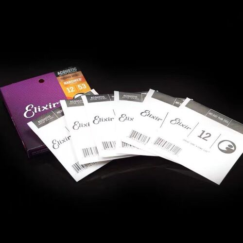 Ilix Guitar Strings Folk Guitar Rust-Proof Set of 6 Strings 11052 Electric Guitar Strings 12052