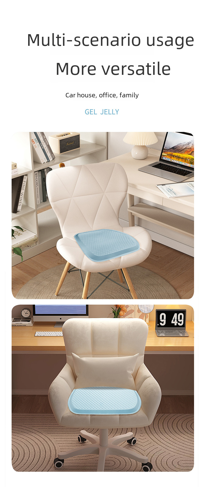 Car Multi-function Cushion Summer Cool Mat Egg Gel Seat Cushion Four Seasons Universal Honeycomb Office Ice Mat_voghion.com
