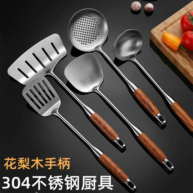 spatula stir-frying spatula? Need translate accurately: 304 нержавеющая сталь лопатка для жарки, кухонные принадлежности, деревянная ручка, суповая ложка, друшлак, розовое дерево, оборотная сковорода? The input: "304 stainless steel spatula stir-frying spatula household kitchen kitchen utensils wooden handle soup spoon colander rosewood stir-frying spatula flat spatula" Translate piecewise: "Сковорода лопатка из нержавеющей стали 304 для жарки, кухонные принадлежности, деревянная ручка, суповая ложка, дуршлаг, розовое дерево, лопатка для жарки, плоская лопатка"