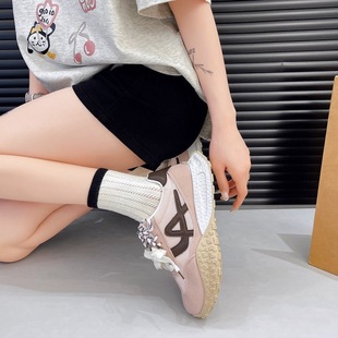 Trendy Popular Platform Dad Sneakers for Women, 2025 Autumn New Versatile White Shoes, Korean Style Breathable Sports Shoes