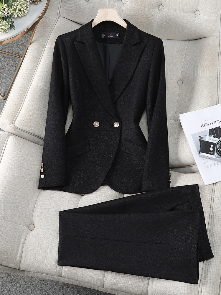 クロスボーダー オレンジレッド スーツセット レディース 新作 春秋 小柄さん向け 高級感 職業風 エレガント 女神風 スーツ フォーマルウェア