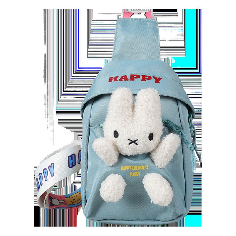 Super cute cartoon girl satchel cute all-match small white rabbit bag children's chest bag boys baby 2022 new bag