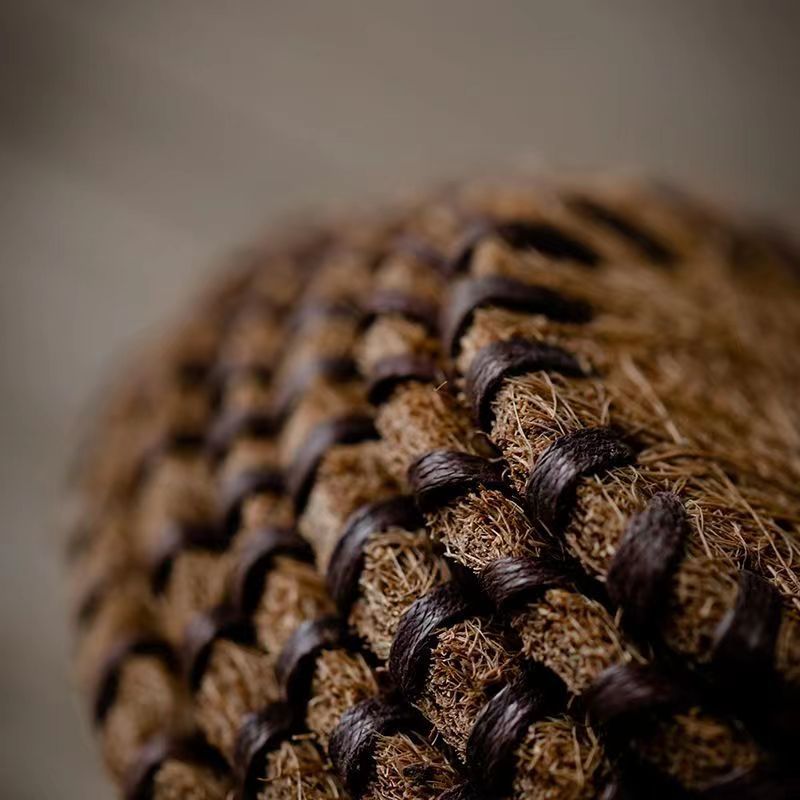 Natural de coco montaña de seda de palma de coco estera de té especial Mane estera tetera almohadilla aislante juego de té accesorios taza de té taza redonda titular de la taza