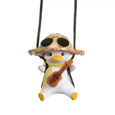 Car hanging Mirror Hanging Decoration Car Interior Accessories - straw-hat-sunglasses-guitar