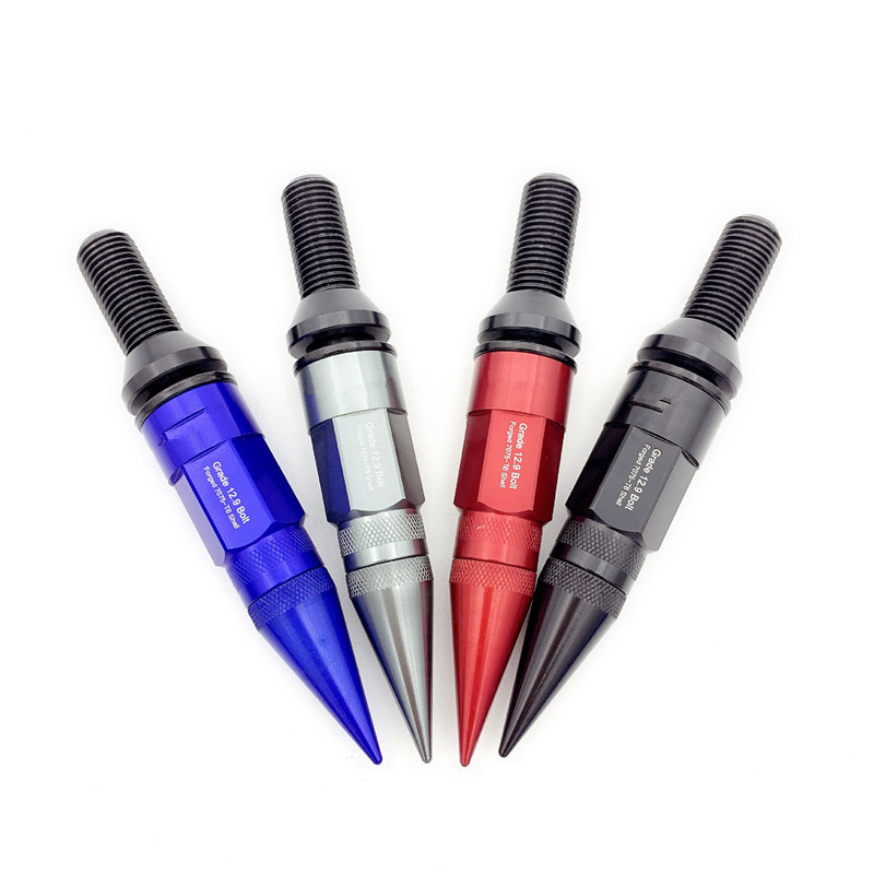 适用于奔驰宝马尖头 锻造航空铝7075-T6 改装防盗轮毂螺丝轮胎杆