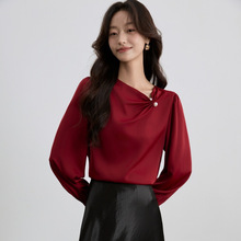 时尚衬衫女春秋韩版洋气新品高端打底衫女装2023新款潮女士上衣