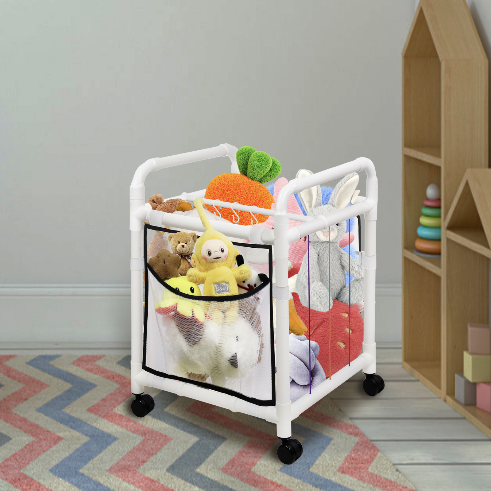 E 더블 팔걸이 네트 + 로프