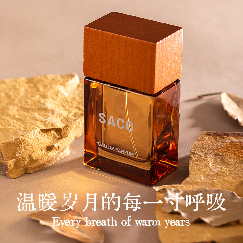 SACO fragancia para toda la vida, cálida tierra para hombres y mujeres, fragancia de madera fresca, nicho, fragancia perdurable, fragancia ligera para el cabello