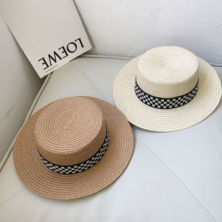 Children Unisex Vintage Style Solid Color Straw Hat display picture 3