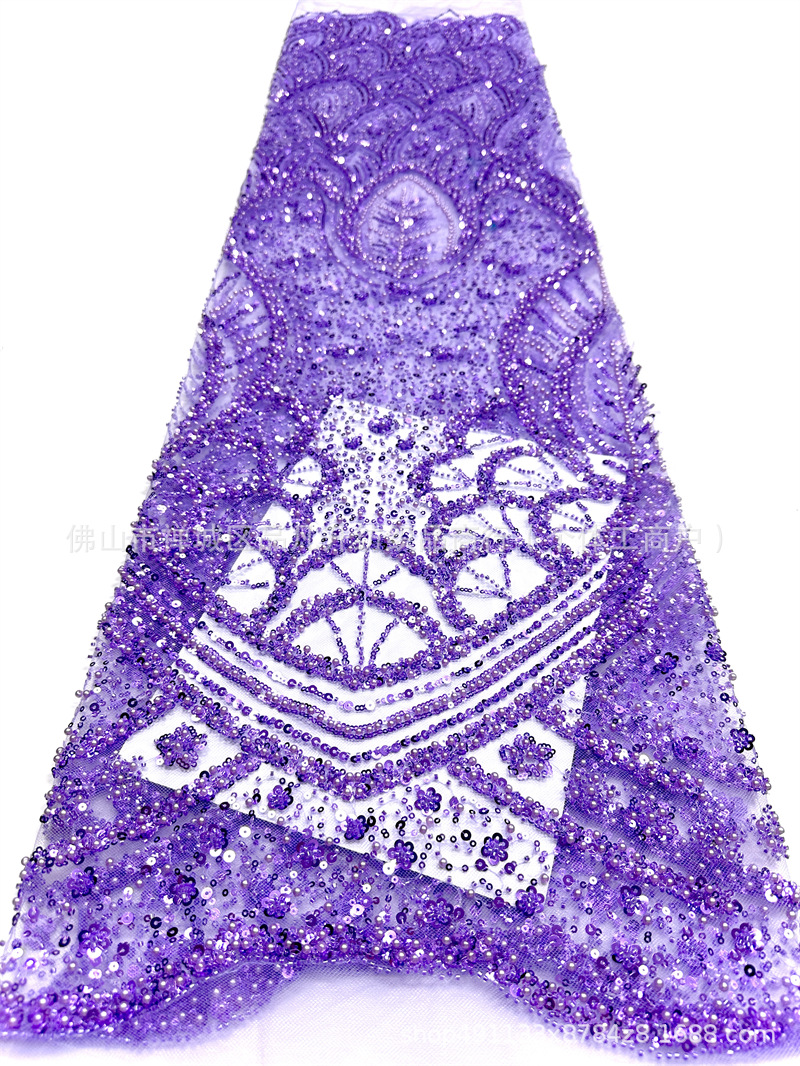 Fabricante de nueva tela de cuentas flor de tela de lenteja alta fotografía vestido de boda vestido de moda tela de vestido image 13