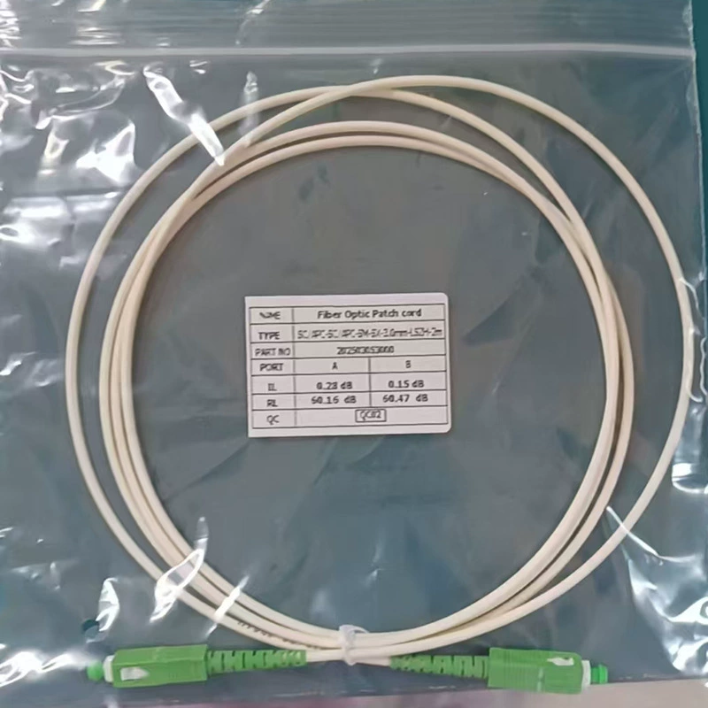 SC/APC SC/UPC одномодовый G.657 белый LSZH3.0 мм оптоволоконный пигтейл-джампер 1/2/3 м для телекоммуникаций