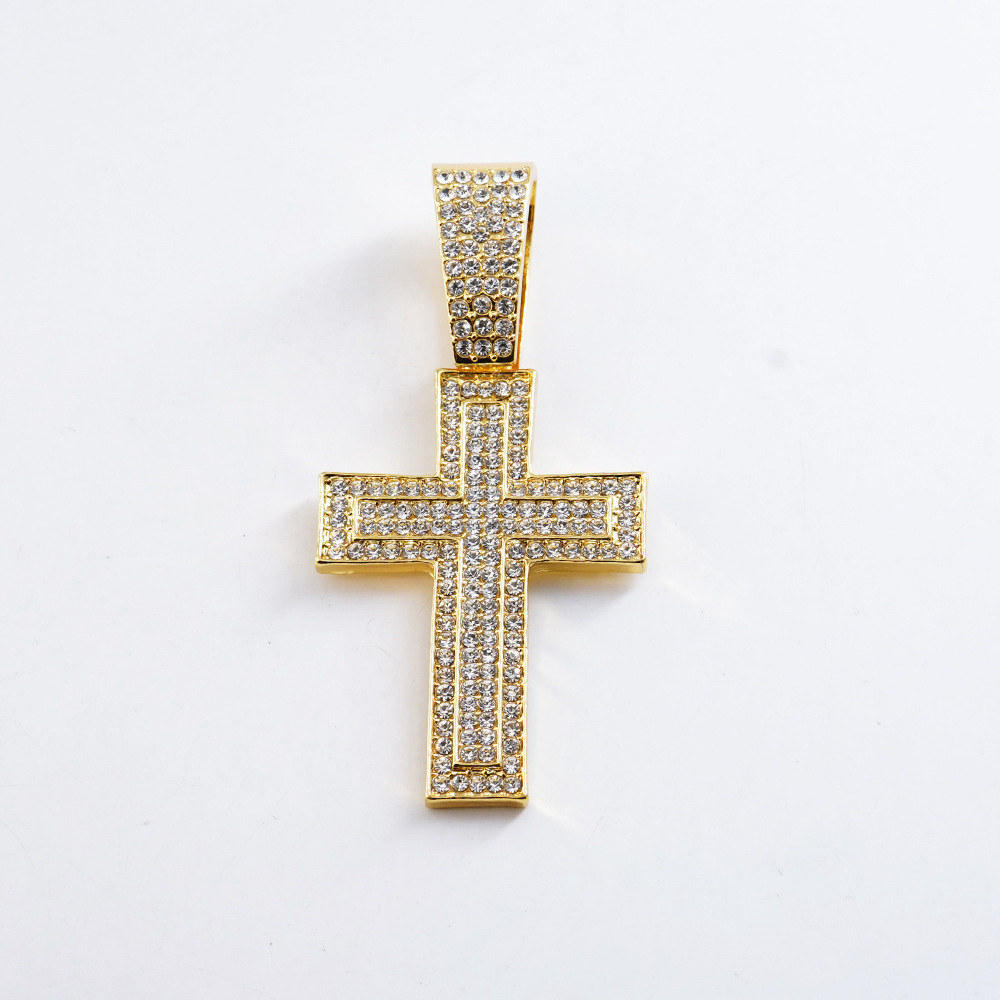 Hip-hop caliente aleación de diamantes completos colgante de moda moda de moda de rap de diamantes para hombres joyas de cadena cubana