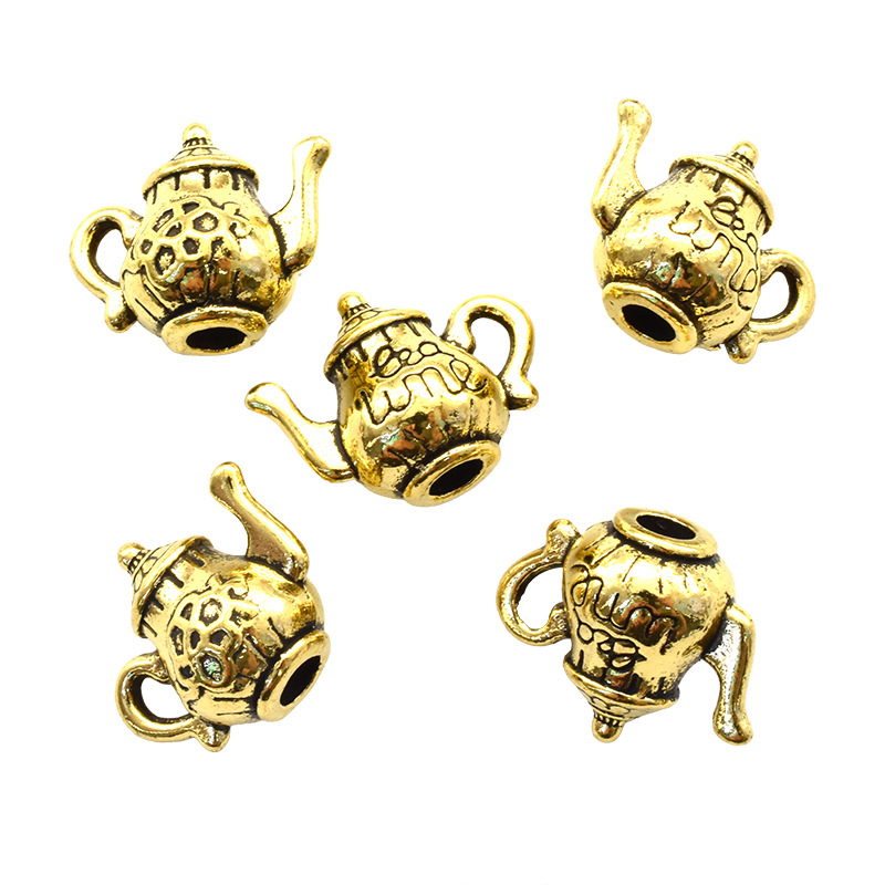 DIY accesorios de la joyería aleación vendimia hervidor taza café colgante Amazon Venta caliente