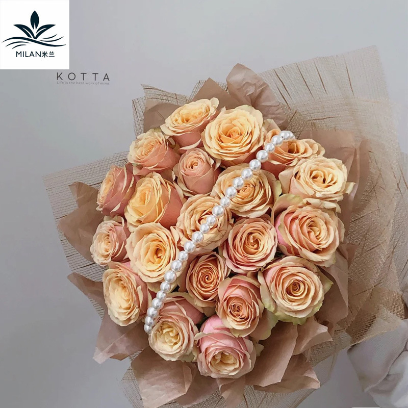 Día de san valentín ramo de cadena de perlas de imitación con cuentas flor accesorios de embalaje material decorativo bricolaje joyería de perlas florales