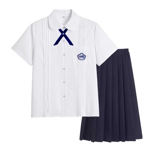 Attached High School Uniform Japanese Department Taiwan Normal University Uniform Group Performance Shirt Women's College Style Shirt Class Dress Jacket suit
