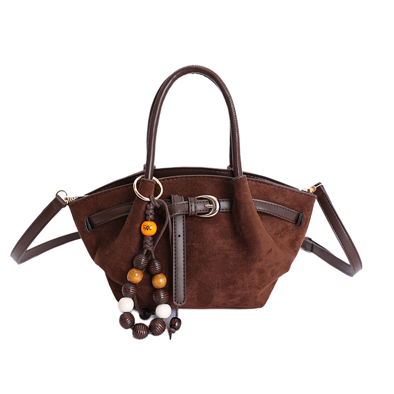 Bolsa de cocina esmerilada coreana para mujeres 2025 invierno nuevo estilo versátil bolso de hombro de alto nivel bolso de cubo