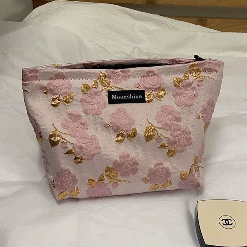 Cosmetic Bag, handheld capacious organizer, zipper pouch 13×6×9.5 cm, multi-pattern options