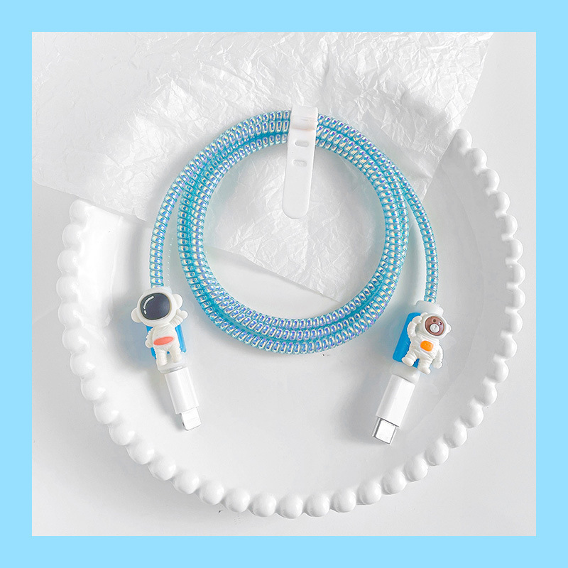 블루 베어 우주 비행사 보호 버클 (데이터 라인 세트)