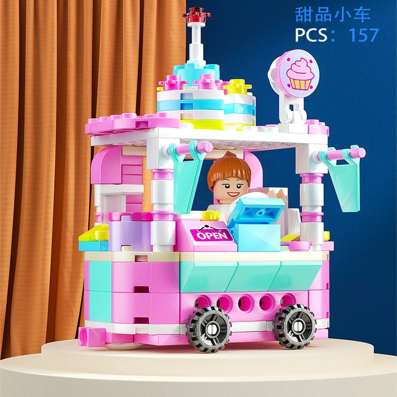 Строительная игрушка (Lego) детский мини-конструктор, темы еды, улица и город, 1 388–1 439 шт.