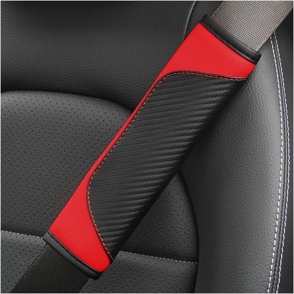 Popular Amazon seatbelt shoulder pad, carbon fiber shoulder protector, breathable leather, soft and safe, wholesale