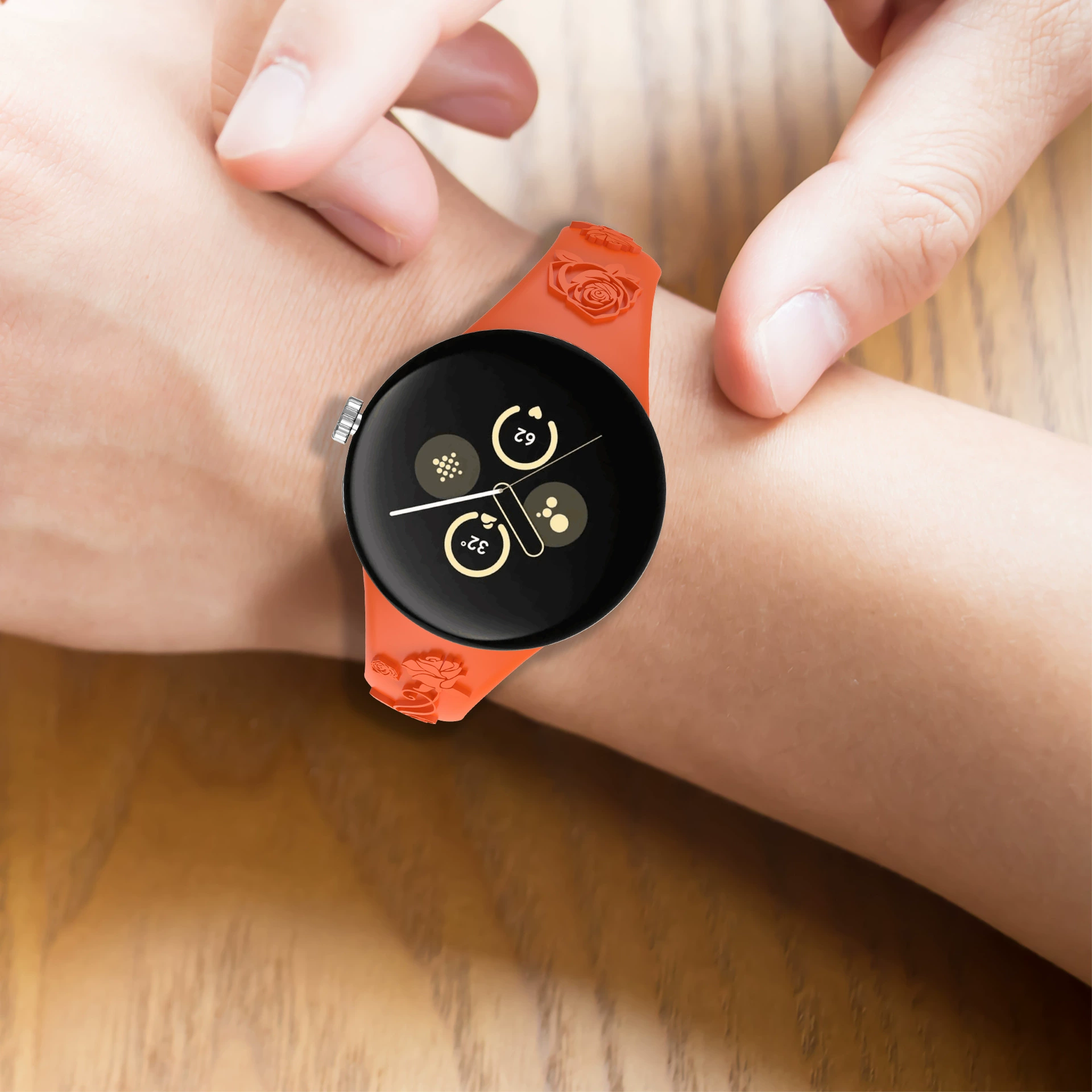 Applicable to Google Pixel Watch Patterned Strap Google 2nd Generation Pattern Butterfly Buckle Casual Wristband
