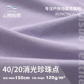 锦氨消光珍珠点瑜伽服面料 120g户外登山服面料梭织工装面料