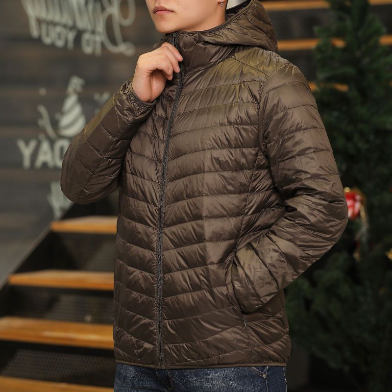 Men's Clothing Winter New Solid Color Trendy Fashion Warm Cold Proof Jacket Casual Light Style_voghion.com