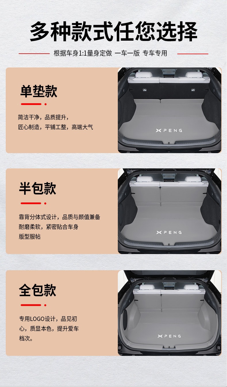 2026 model Xpeng G6 full-cover trunk mat, tech edition, trunk mat accessories, modified decorative parts