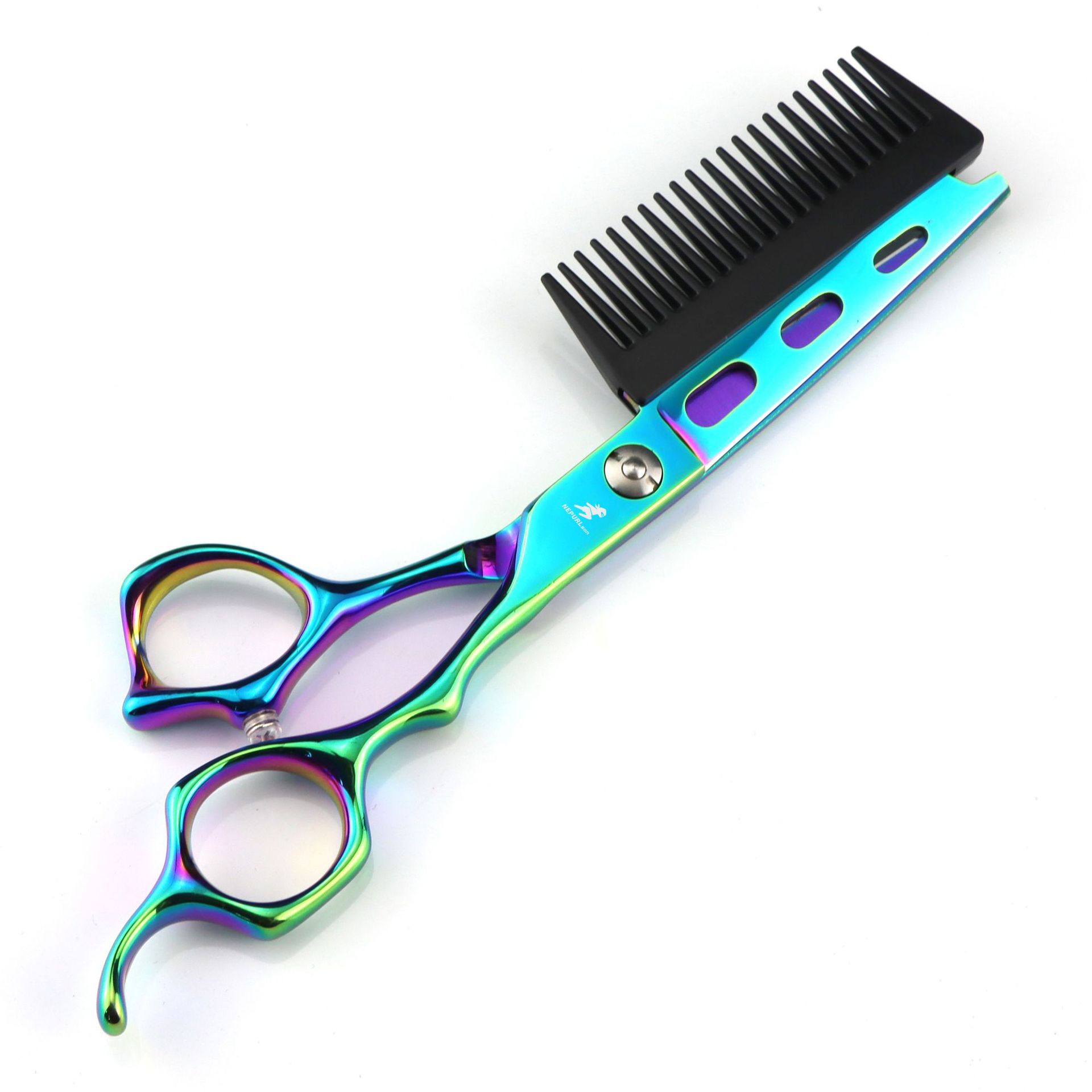 Professional Hairdressing Scissors For Flat Bangs Colorful Design_voghion.com