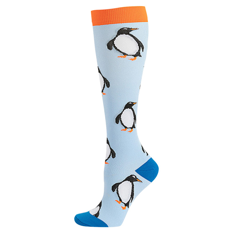Calzini a compressione casual da esterno in stile animale, stile Jacquard Calf 2025d, per uomo e donna_voghion.com