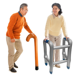 Spot party PVC inflatable walking stick Walker set Halloween spoof toy blind walking stick Walker
