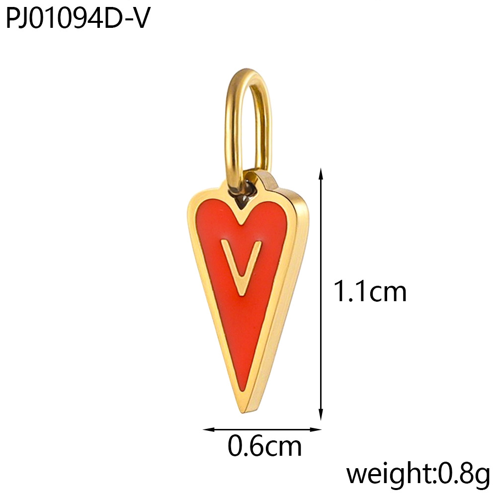 1g Weight Pendant Jewelry Making Type DIY Ornament Accessories Classification 1 Piece, 1 Set Quantity 304 Stainless Steel Material Letter Pattern All Seasons Season Polished Finish Enamel Design Simple Style, Classic Style Style 1 Piece 1 Set 304 Stainless Steel Letter Polished Pendant DIY Ornament Accessories 10