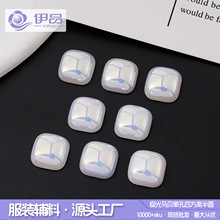 奶油色仿珍珠衬衫扣子配件材料diy头饰发饰方形贴片饰品配件材料