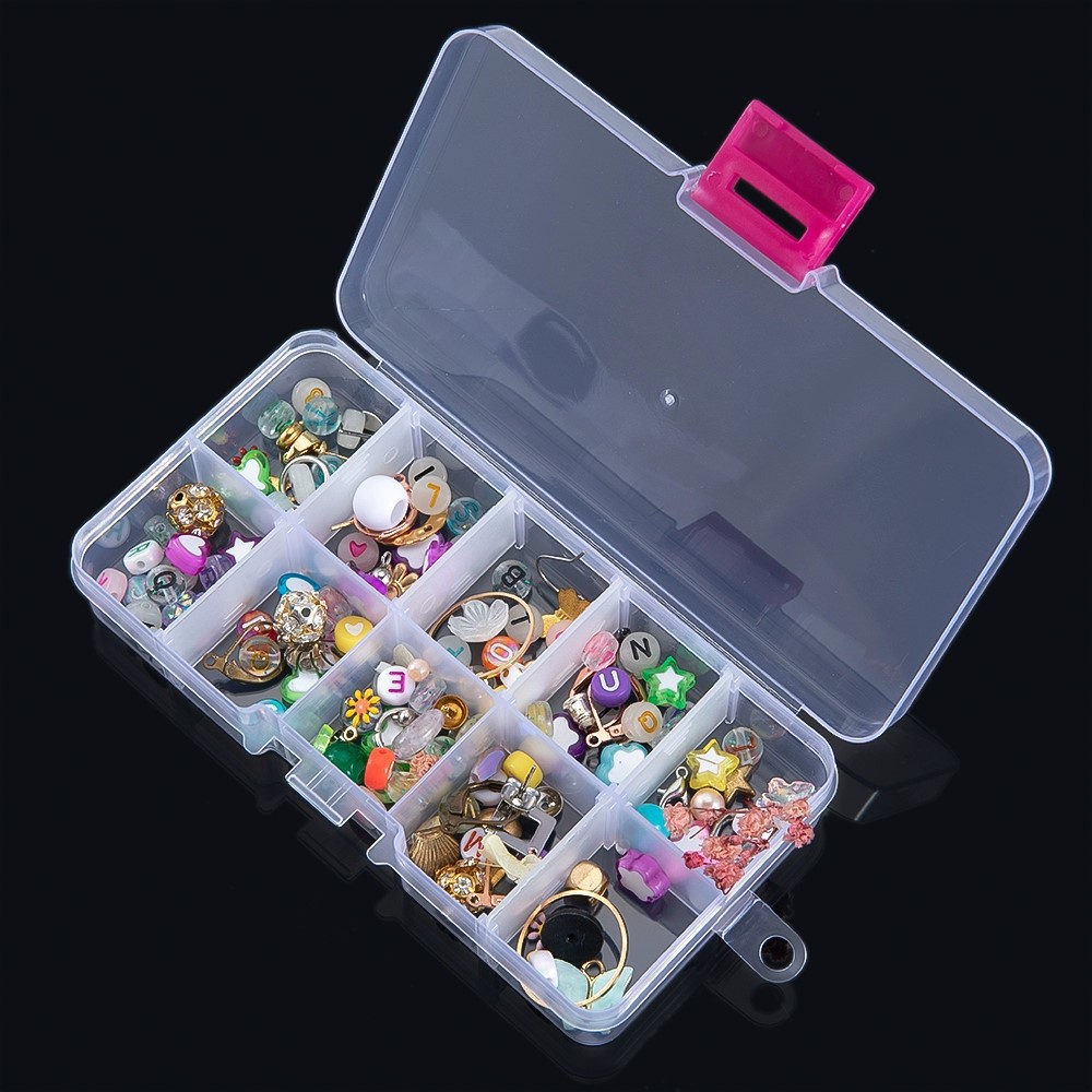 tornillo herramienta de piezas de hardware transparente pp caja divisoria caja de piezas electrónicas de plástico directo fábrica