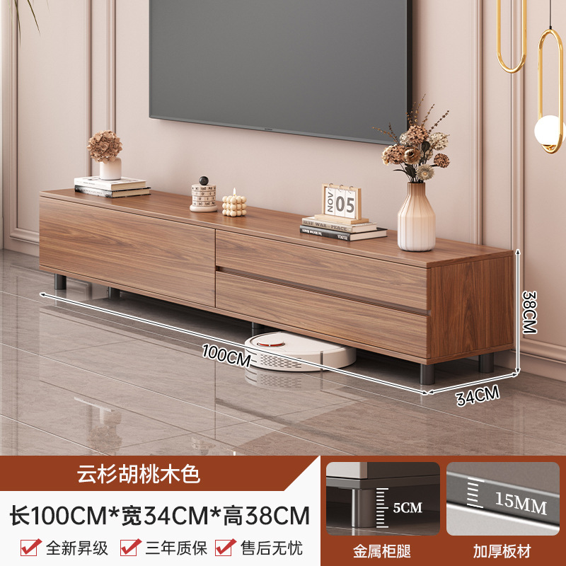 Gabinete de televisión sala de estar hogar moderno y simple tipo de casa pequeña aterrizaje 2025 nuevo almacenamiento de almacenamiento en un gabinete de televisión