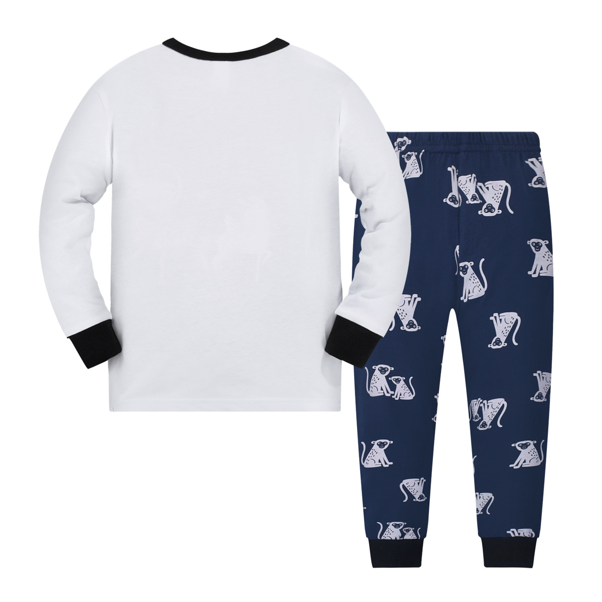 Invierno de los nuevos niños pijamas algodón europeos y americanos cohete astronauta impreso desgaste del hogar traje Comercio exterior al por mayor