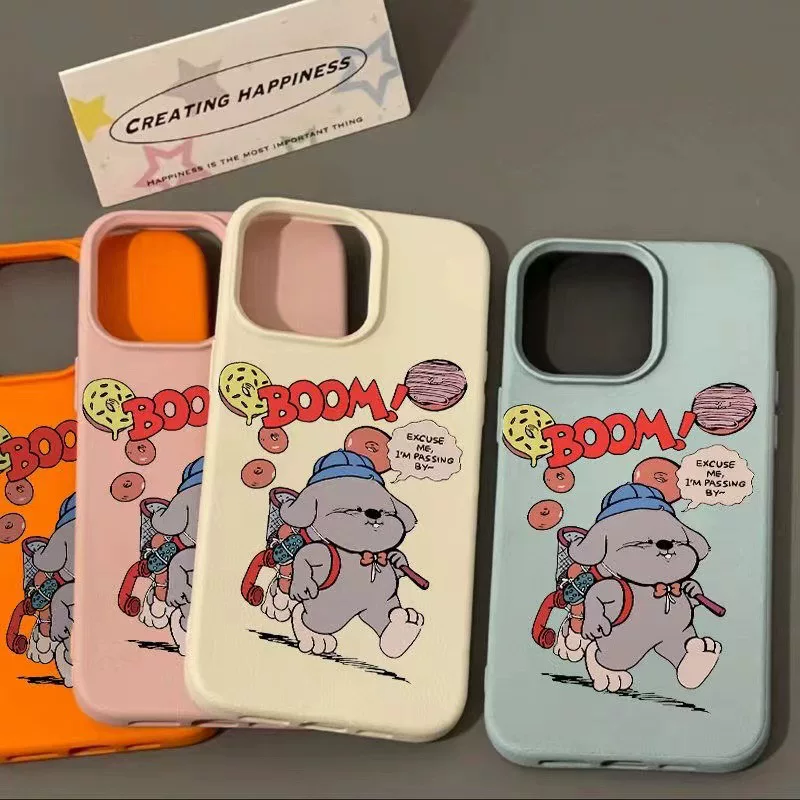 Чехол для телефона (Apple) для iPhone 11–16, матовый с тиснением «личи», тонкая защитная накладка