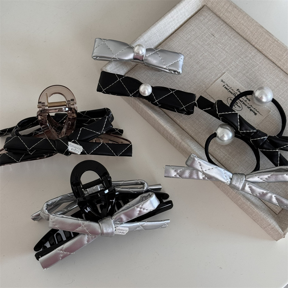 Silverfärgad rosetthårspänne Nytt Avancerat Sense Front Grab Clip Hårspänne Luggspänne Hårrep Gummi Senor Håraccessoarer Nytt_voghion.com