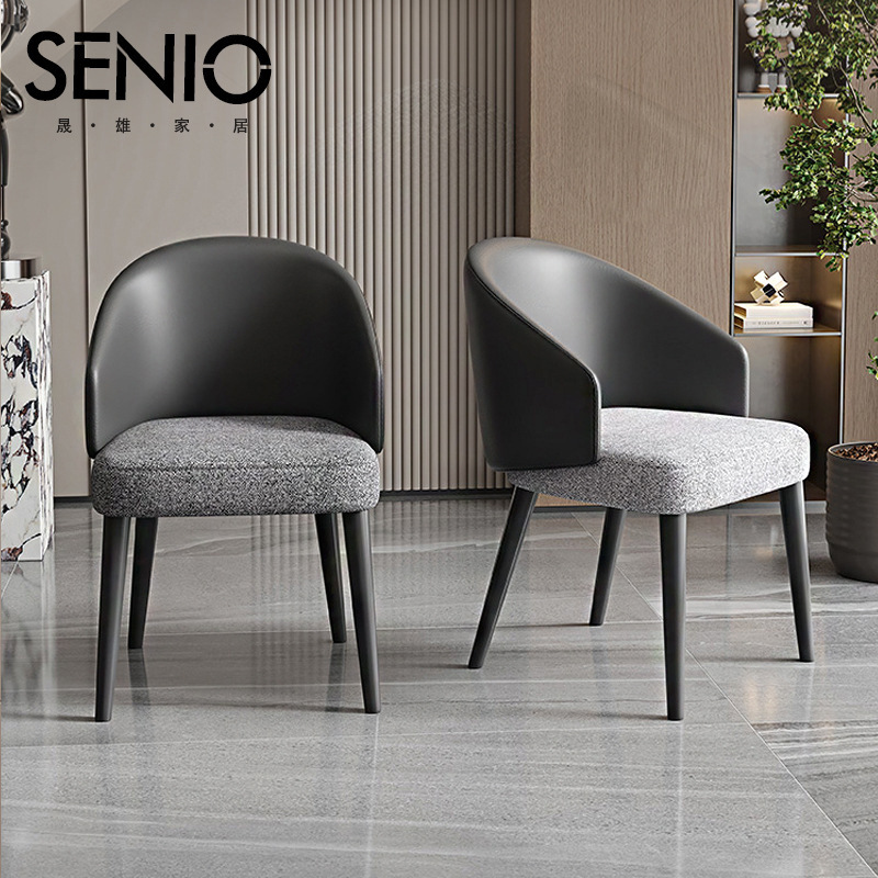 라이트 럭셔리 다이닝 의자 홈 이탈리아 스타일 미니멀리스트 다이닝 테이블 의자 솔리드 우드 다이닝 의자 레스토랑 호텔 리셉션 협상 백레스트 의자