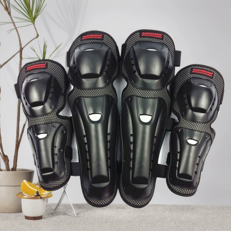 Baishengxin SX032, защитное снаряжение для мотоцикла, велосипедные внедорожные наколенники и налокотники, комплект из четырех предметов для горного велосипеда