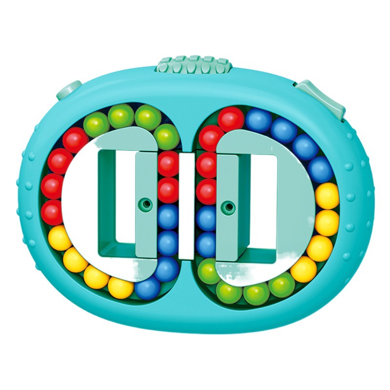 Cubo de Inteligencia para Niños, Bandeja de Bolas de Doble Cara, Juguete para Aliviar el Estrés, Spinner Giratorio, Frijol Mágico Giratorio, Lata de Refresco, Juguete Educativo