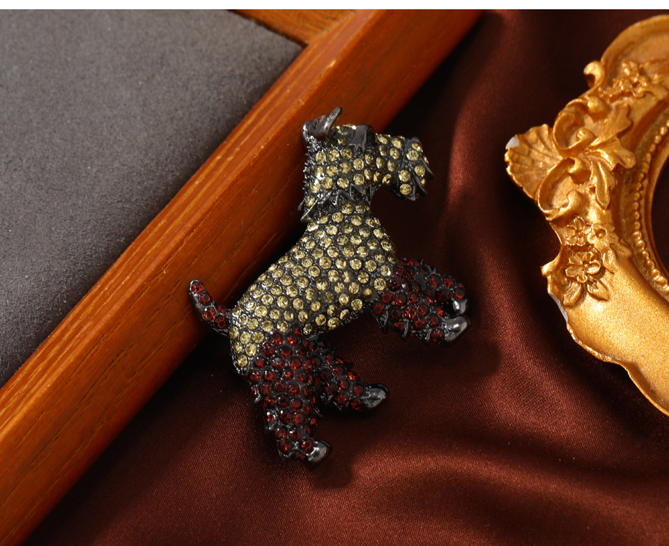 25g Weight Brooches Classification Holiday, Banquet Occasion Alloy Material Animal, Dog Pattern Unisex Gender Glam, Cute, Retro Style Glam Cute Retro Pin Animal Dog Alloy Unisex Brooches 8