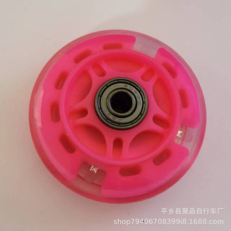 Wholesale and retail children's scooter twist car pu wheel 80 * 22PU flash wheel children's bicycle auxiliary wheel Wholesale and retail children's scooter twist car pu wheel 80 * 22PU flash wheel children's bicycle auxiliary wheel