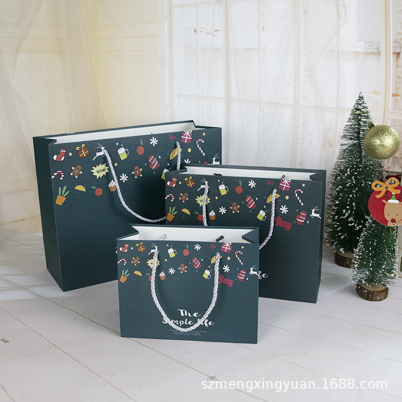 Gran tamaño pequeño exquisito cumpleaños de los niños caja embalaje para la bufanda ropa Navidad Festival bolso bolsa regalo