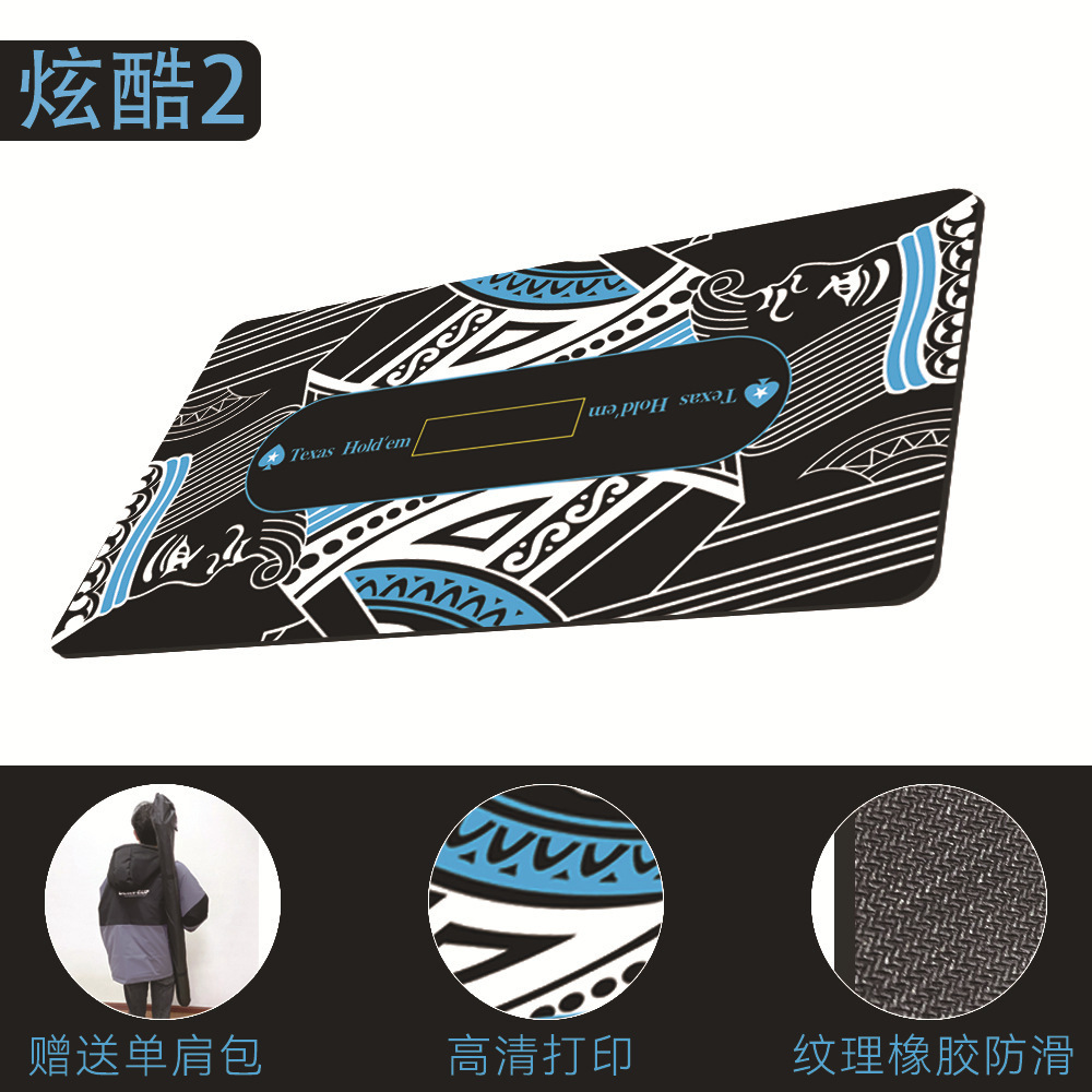 Texas poker estera de mesa Baijia dados paño estera de mesa redonda chip de juego de la tarjeta de Jack Negro alfombra de goma personalización