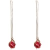 Red fashionable earrings, cat's eye, internet celebrity, bright catchy style